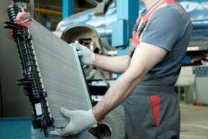 Inspection and control of compliance, integrity of the spare part. Repair and maintenance in the car center.
